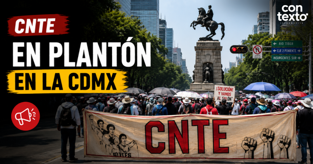 Integrantes de la CNTE mantienen bloqueos en Reforma, Juárez y Bucareli y advierten que continuarán en plantón.